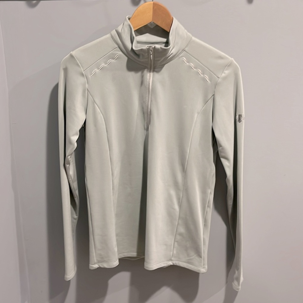 Descente women’s ski turtleneck base layer, L, gray, worn once